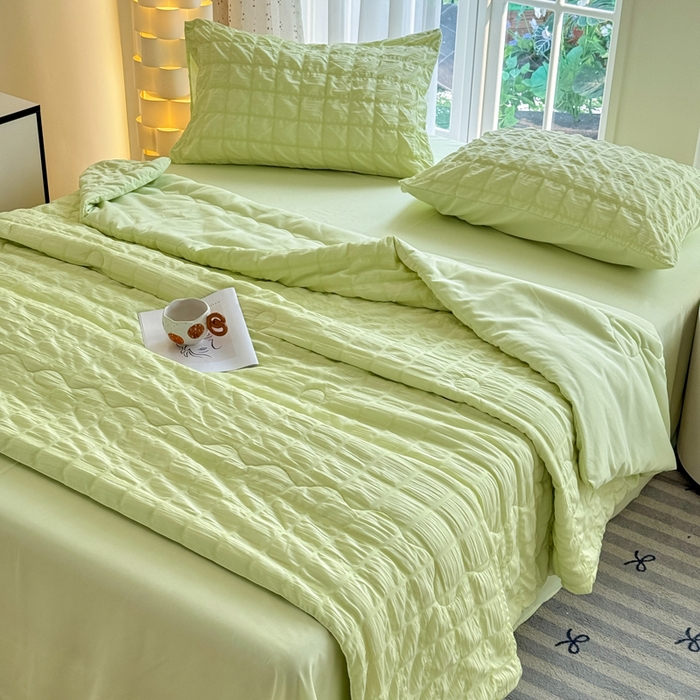 91家纺网 家纺一手货源 找家纺 （总）卡斯诺家纺馆 2026新款亲肤泡泡纱夏被四件套