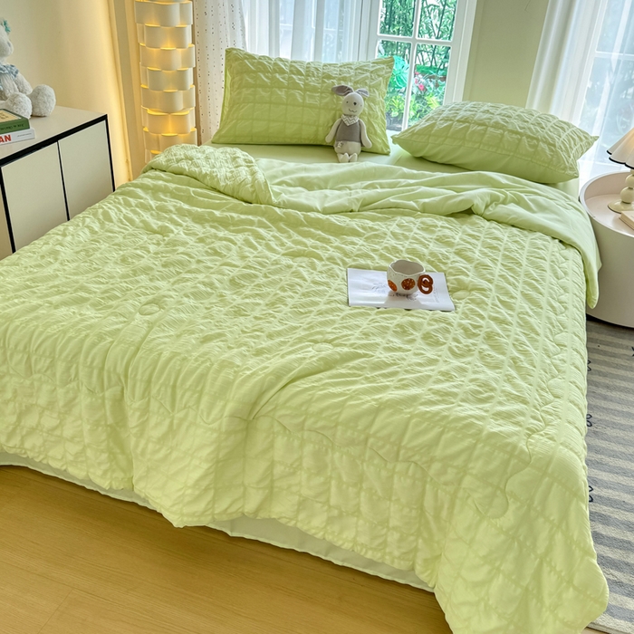 91家纺网 家纺一手货源 找家纺 （总）卡斯诺家纺馆 2026新款亲肤泡泡纱夏被四件套