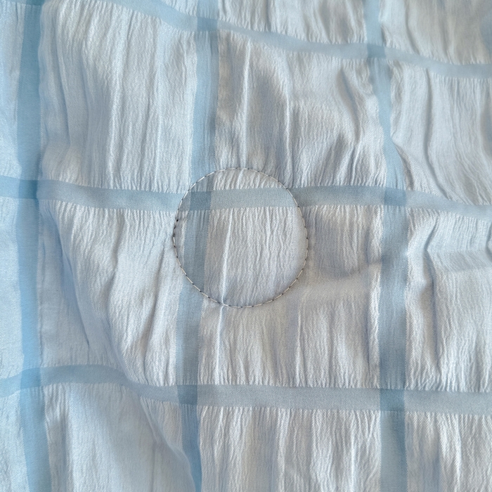 91家纺网 家纺一手货源 找家纺 卡斯诺家纺馆 2026新款亲肤泡泡纱夏被四件套 梦幻蓝