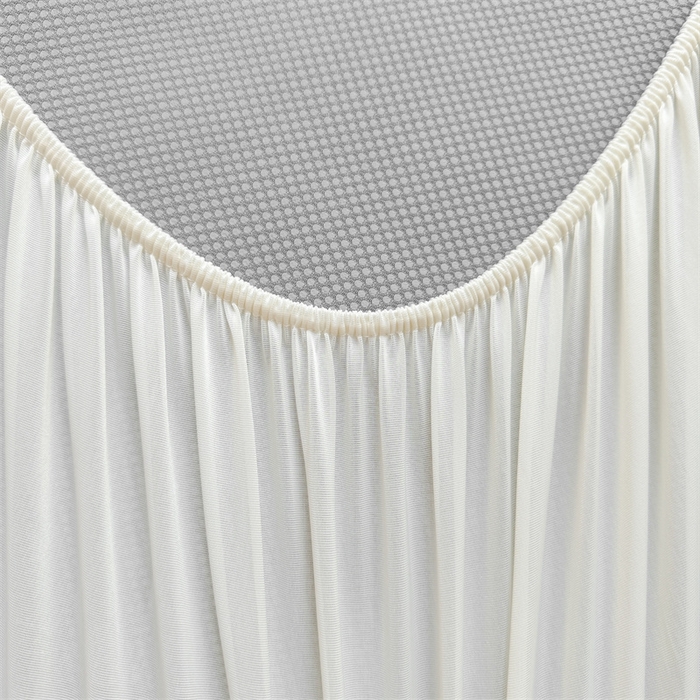 91家纺网 家纺一手货源 找家纺 雯豆家纺 2026春夏新款凉感丝豆豆床笠三件套加厚三明治床垫保护套 凉感丝豆豆床笠-薄雾灰