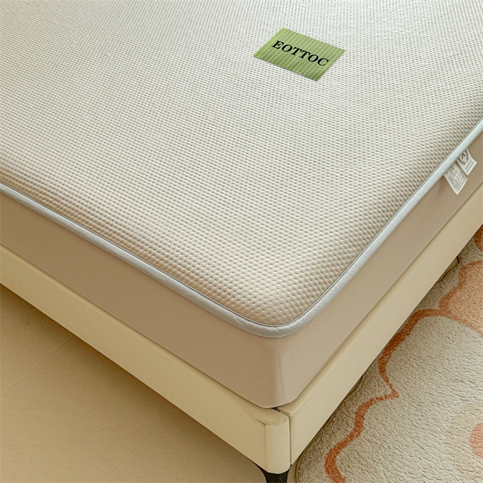 91家纺网 家纺一手货源 找家纺 雯豆家纺 2026春夏新款凉感丝豆豆床笠三件套加厚三明治床垫保护套 凉感丝豆豆床笠-莫奈咖