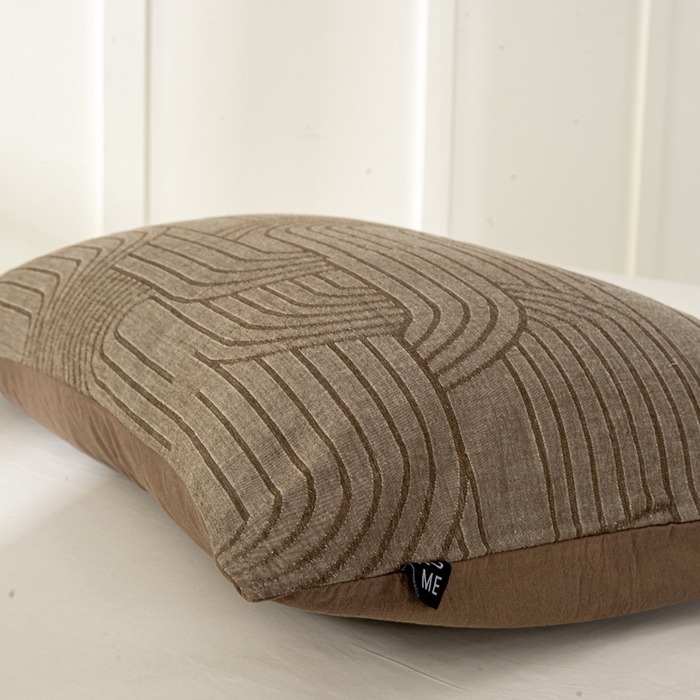 91家纺网 家纺一手货源 找家纺 恋人优选 2026新款全棉提花枕套 浮光咖