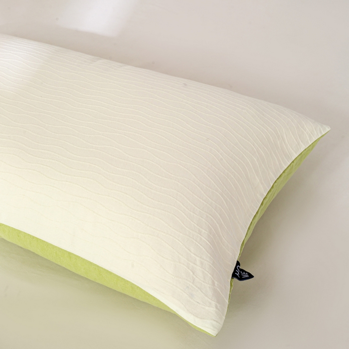 91家纺网 家纺一手货源 找家纺 恋人优选 2026新款全棉提花枕套 波纹纱-月牙白
