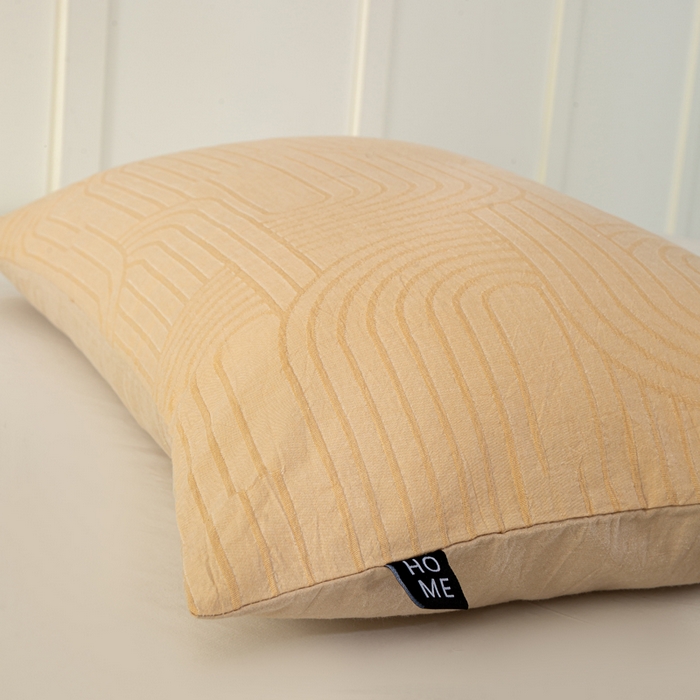 91家纺网 家纺一手货源 找家纺 恋人优选 2026新款全棉提花枕套 浮光卡其