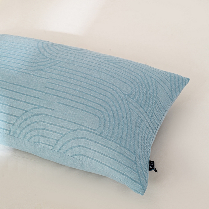 91家纺网 家纺一手货源 找家纺 恋人优选 2026新款全棉提花枕套 浮光兰