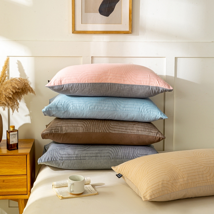 91家纺网 家纺一手货源 找家纺 恋人优选 2026新款全棉提花枕套 组合图仅供参考不可下单