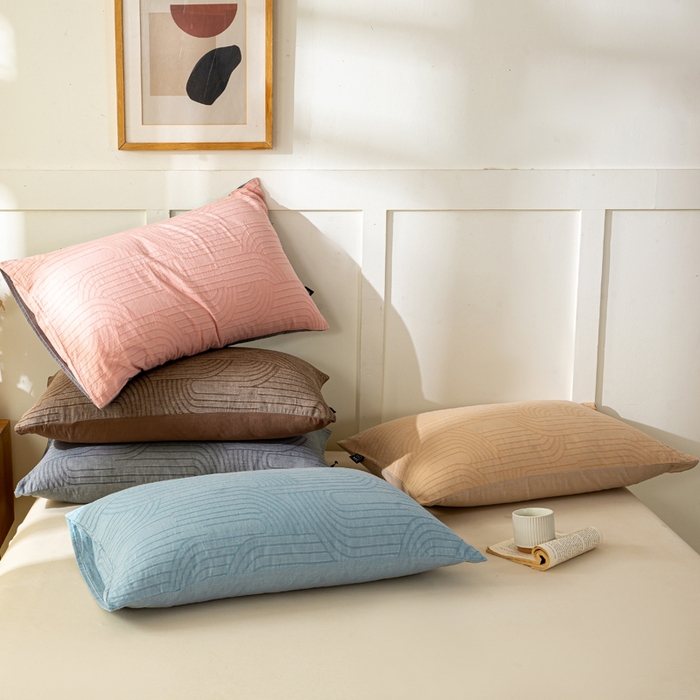 91家纺网 家纺一手货源 找家纺 恋人优选 2026新款全棉提花枕套 组合图仅供参考不可下单