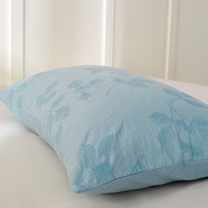 91家纺网 家纺一手货源 找家纺 恋人优选 2026新款全棉提花枕套 樱花叶-兰