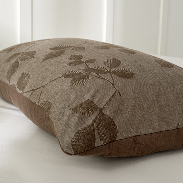 91家纺网 家纺一手货源 找家纺 恋人优选 2026新款全棉提花枕套 樱花叶-咖