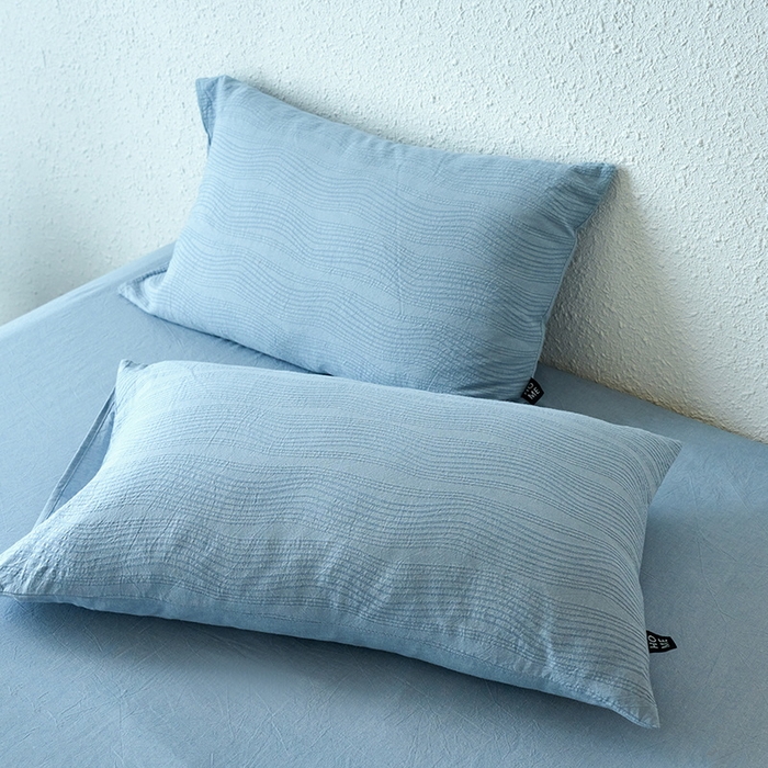 91家纺网 家纺一手货源 找家纺 恋人优选 2026新款全棉提花枕套 大波浪兰