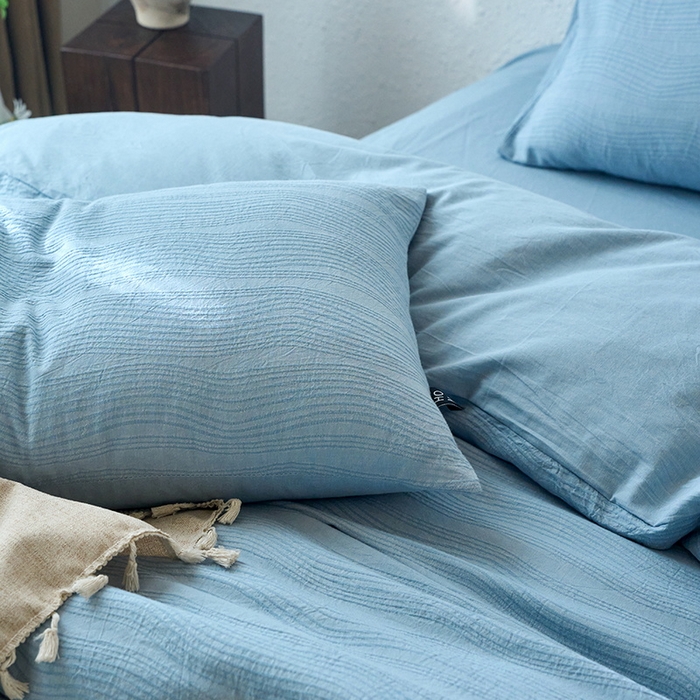 91家纺网 家纺一手货源 找家纺 恋人优选 2026新款全棉提花枕套 大波浪兰