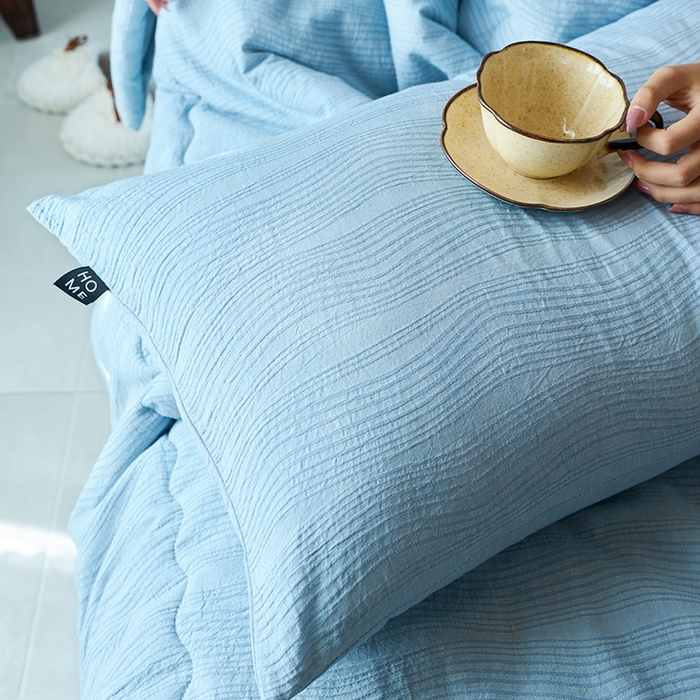 91家纺网 家纺一手货源 找家纺 恋人优选 2026新款全棉提花枕套 大波浪兰