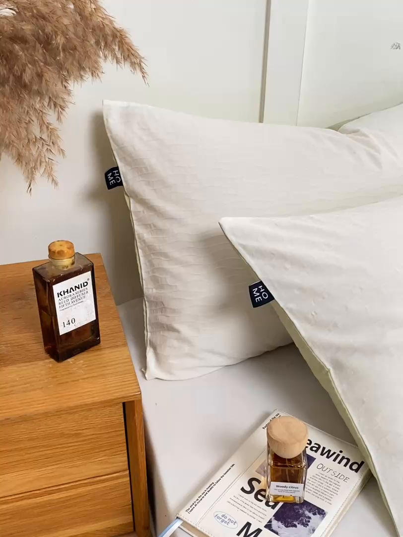 91家纺网 家纺一手货源 找家纺 恋人优选 2026新款全棉提花枕套 波纹纱-云雨白