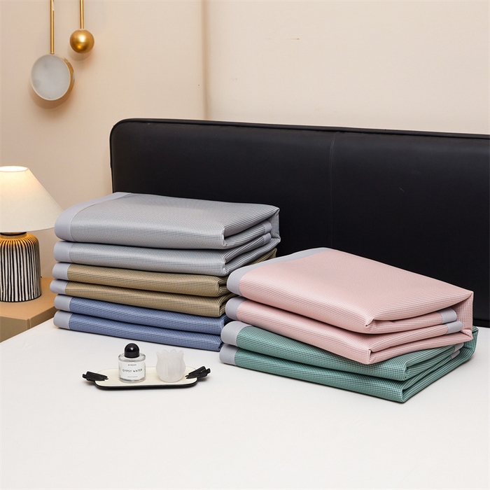 91家纺网 家纺一手货源 找家纺 （总）雯豆家纺 2026春夏新款碳光冰丝床笠加厚三明治凉感床垫保护套夏季床罩凉席席子