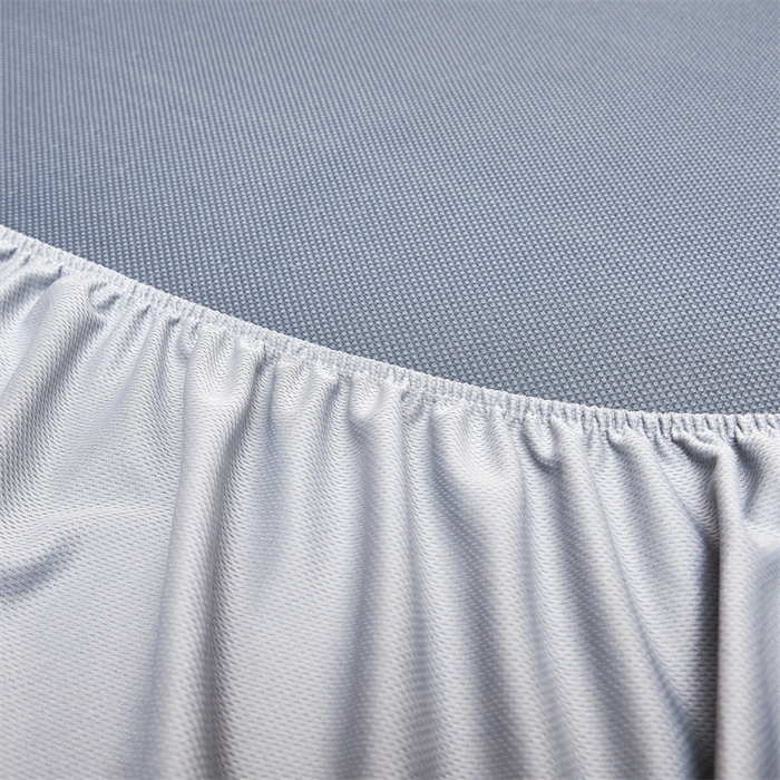 91家纺网 家纺一手货源 找家纺 雯豆家纺 2026春夏新款碳光冰丝床笠加厚三明治凉感床垫保护套夏季床罩凉席席子 千鸟格-床笠款-海星蓝