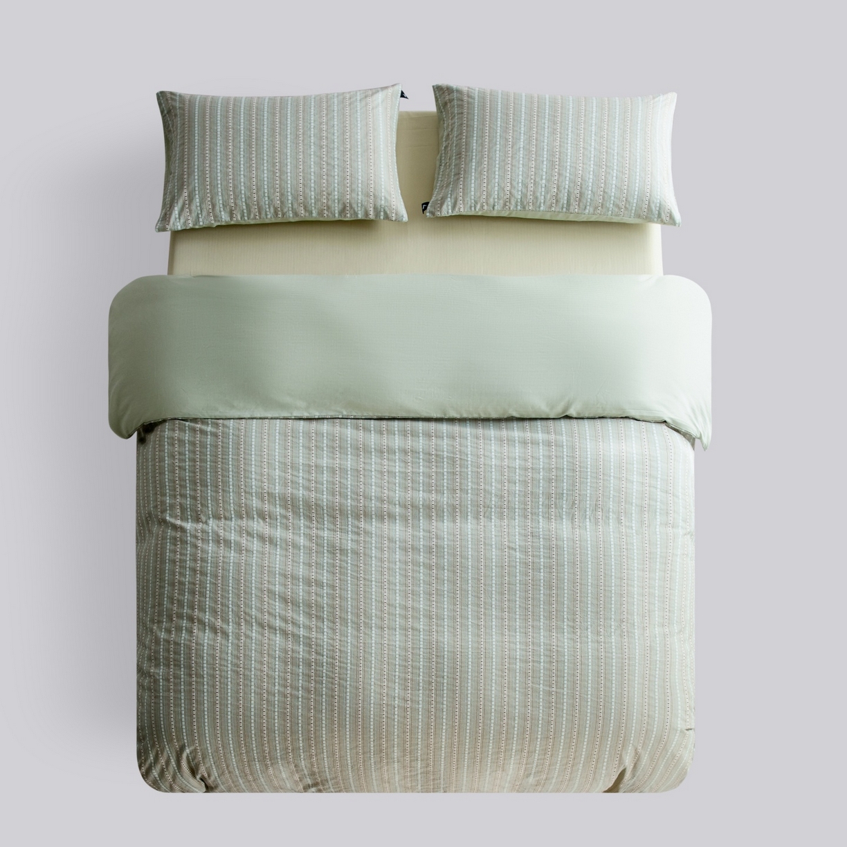 91家纺网 家纺一手货源 找家纺 （总）安莱生活 2026春夏新款水洗棉全棉色织大提花春日絮语四件套 春日絮语系列（券后最低控价319）