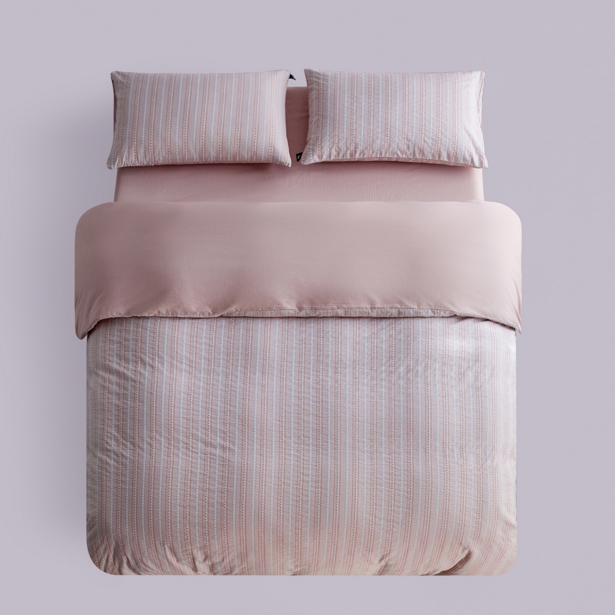 91家纺网 家纺一手货源 找家纺 安莱生活 2026春夏新款水洗棉全棉色织大提花春日絮语四件套 春日絮语系列（券后最低控价319） 春日絮语-豆沙