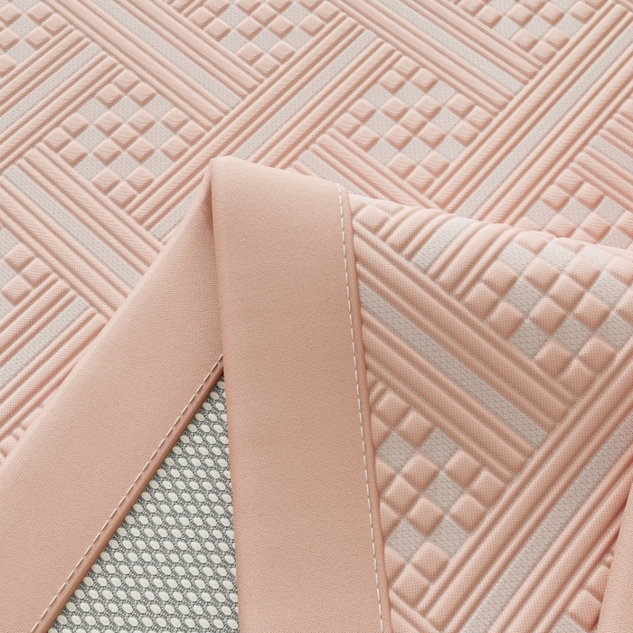 91家纺网 家纺一手货源 找家纺 宜派家纺 2026新款PE凉感冰丝席三件套-床席款 织序 -粉