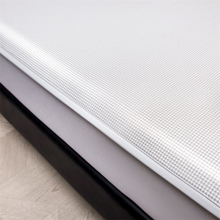 91家纺网 家纺一手货源 找家纺 雯豆家纺 2026春夏新款碳光冰丝床笠加厚三明治凉感床垫保护套夏季床罩凉席席子 千鸟格-床笠款-银帆灰