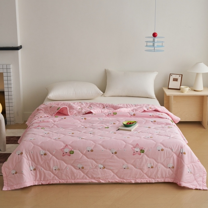 91家纺网 家纺一手货源 找家纺 （总）坦客毯业 2026春夏新款超声波夏被亲肤绒夏凉被芦荟棉夏季被子批发供货赠品礼品被便宜夏被