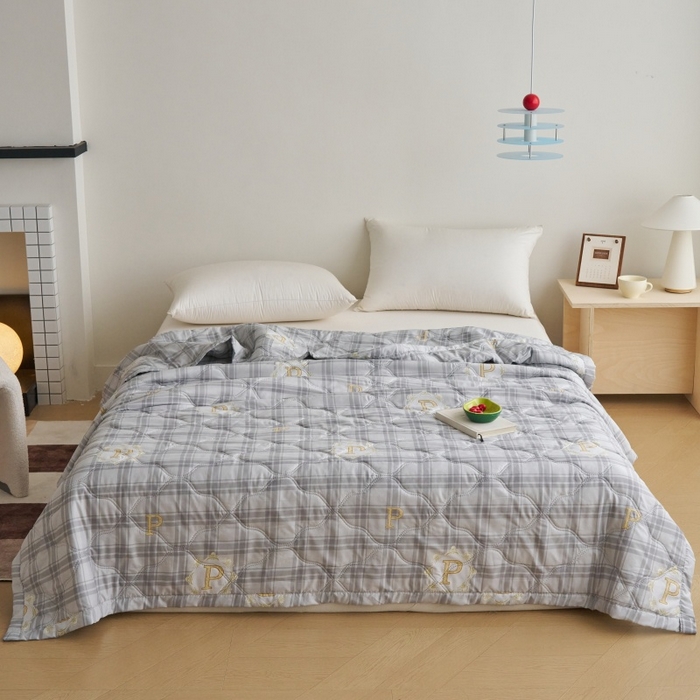 坦客毯业 2026春夏新款超声波夏被亲肤绒夏凉被芦荟棉夏季被子批发供货赠品礼品被便宜夏被 爱情字母