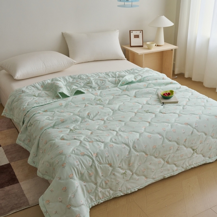 91家纺网 家纺一手货源 找家纺 坦客毯业 2026春夏新款超声波夏被亲肤绒夏凉被芦荟棉夏季被子批发供货赠品礼品被便宜夏被 仙踪