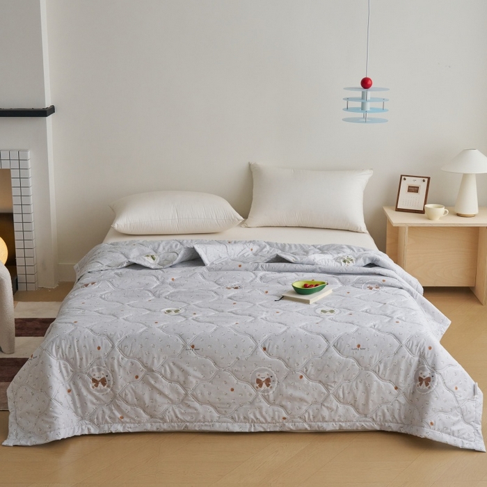 坦客毯业 2026春夏新款超声波夏被亲肤绒夏凉被芦荟棉夏季被子批发供货赠品礼品被便宜夏被 绅士熊