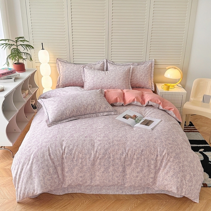 91家纺网 家纺一手货源 找家纺 (总) 简约 2025新款全棉四件套活性生态磨毛四件套