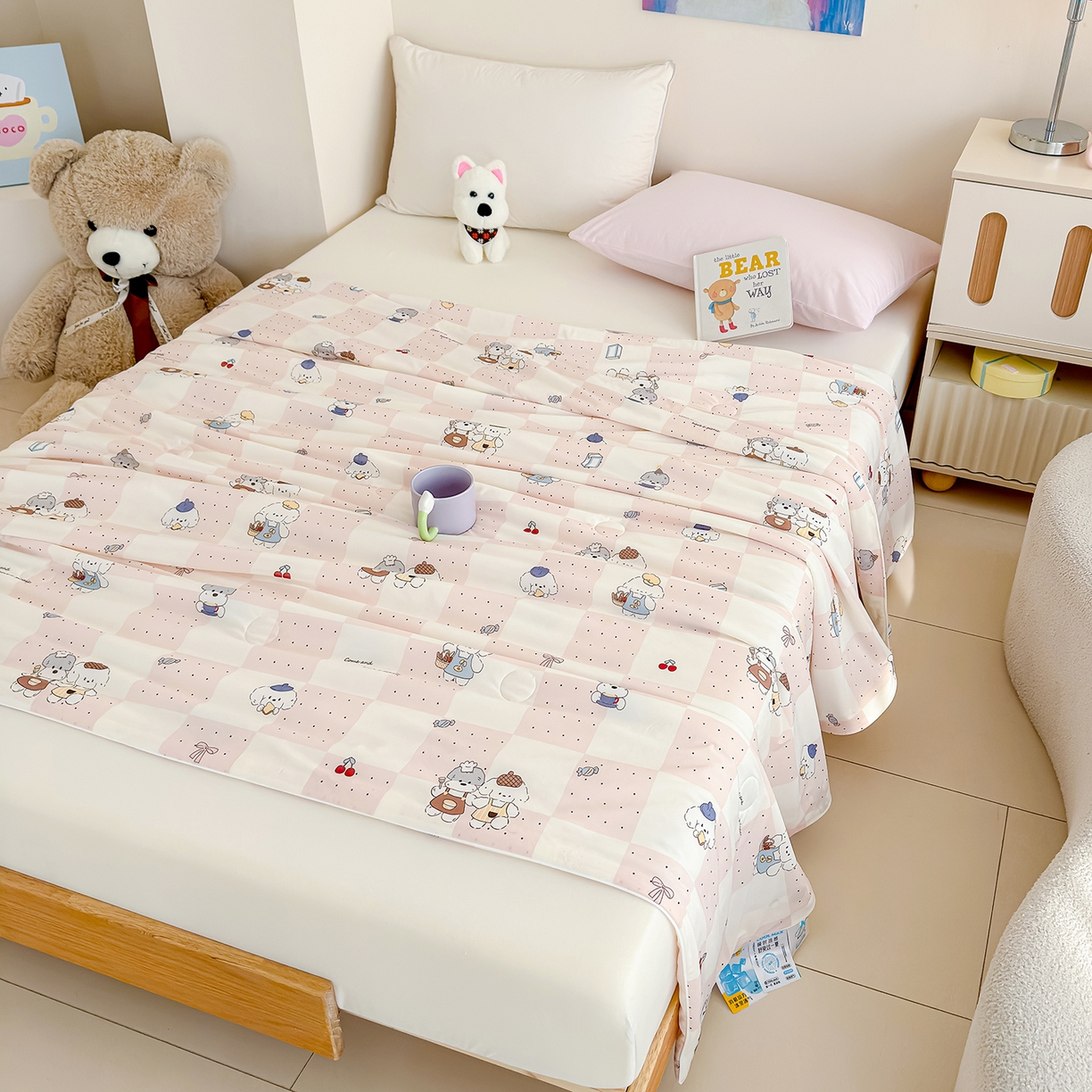 91家纺网 家纺一手货源 找家纺 （总）芯恋家居 2026年新款小冰川凉感夏被冰皮凉感印花夏被凉感丝夏被（四周踩棉工艺）