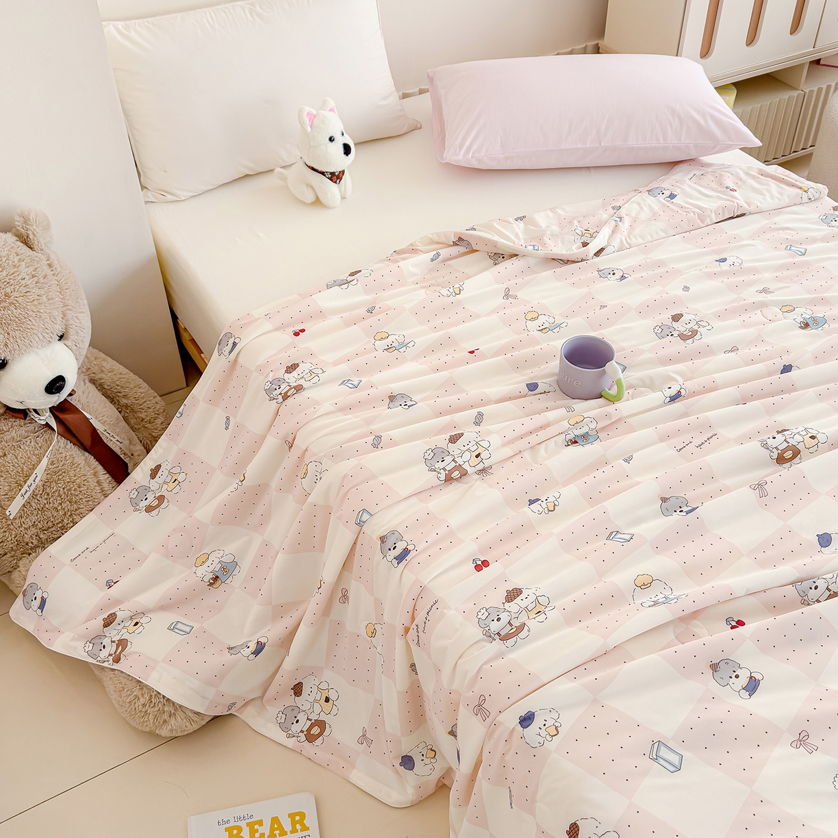 91家纺网 家纺一手货源 找家纺 （总）芯恋家居 2026年新款小冰川凉感夏被冰皮凉感印花夏被凉感丝夏被（四周踩棉工艺）