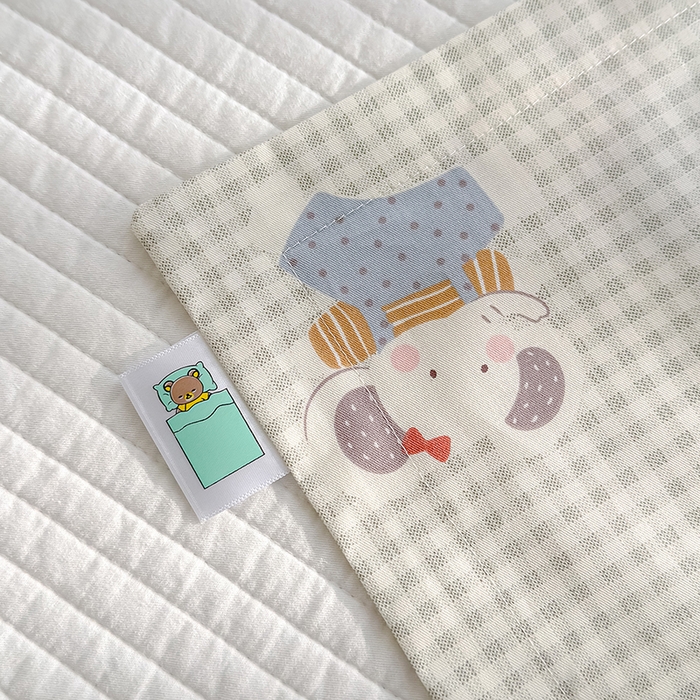 91家纺网 家纺一手货源 找家纺 良佐生活  2026年新款铂金全棉压线枕套 调皮象