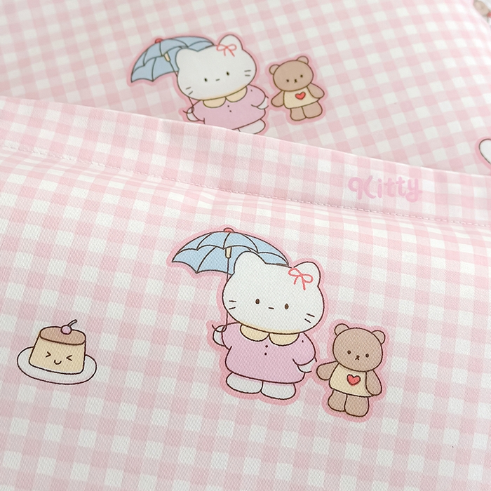 91家纺网 家纺一手货源 找家纺 良佐生活  2026年新款铂金全棉压线枕套 乐兔粉