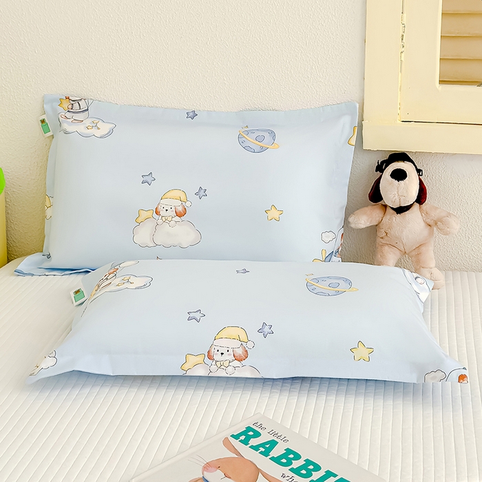 良佐生活  2026年新款铂金全棉压线枕套 太空探险