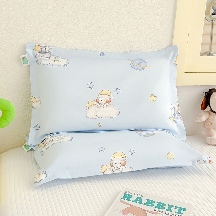 91家纺网 家纺一手货源 找家纺 良佐生活  2026年新款铂金全棉压线枕套 太空探险