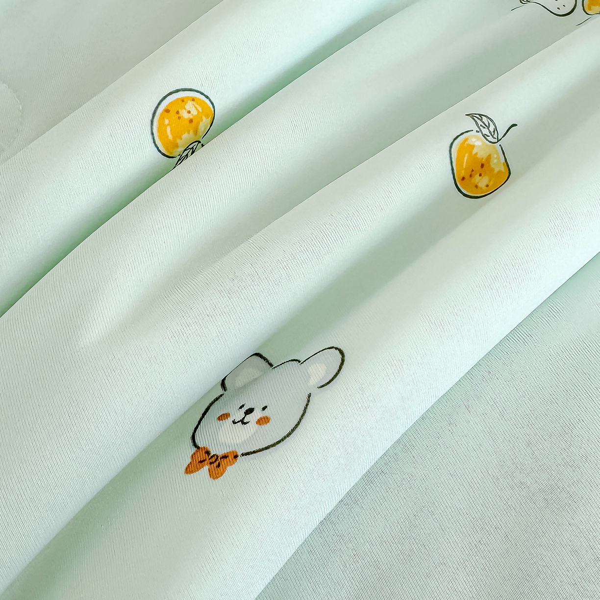 91家纺网 家纺一手货源 找家纺 芯恋家居 2026年新款小冰川凉感夏被冰皮凉感印花夏被凉感丝夏被（四周踩棉工艺） 橙果萌熊