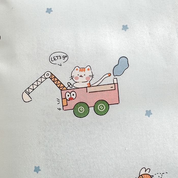 91家纺网 家纺一手货源 找家纺 良佐生活  2026年新款铂金全棉压线枕套 挖机小分队