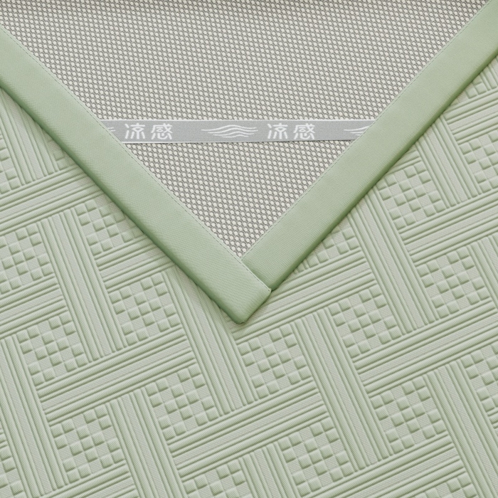 91家纺网 家纺一手货源 找家纺 宜派家纺 2026新款PE凉感冰丝席三件套-床席款 织序 -绿