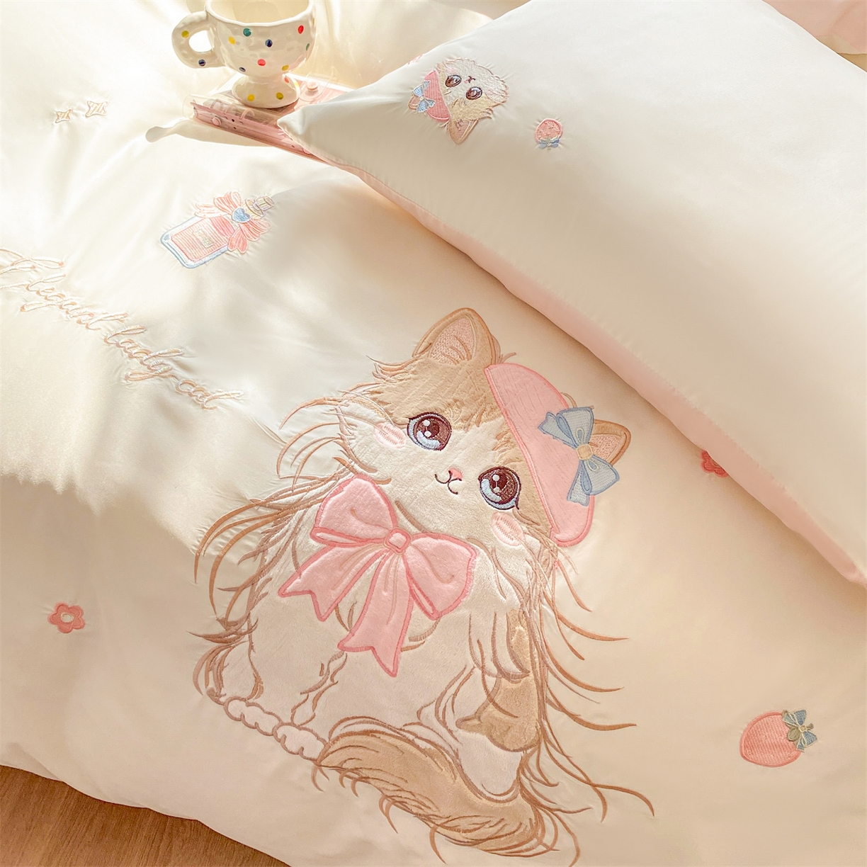 91家纺网 家纺一手货源 找家纺 （总）绒棉世家 2026新款水洗真丝天丝专版贴布绣四件套