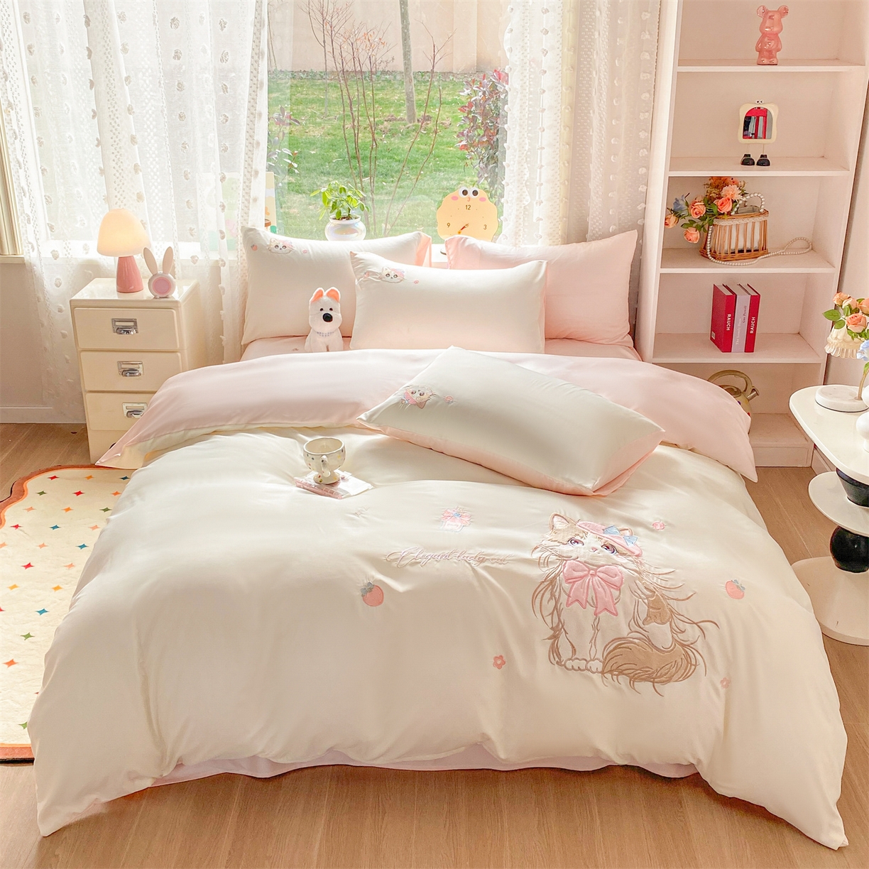 91家纺网 家纺一手货源 找家纺 （总）绒棉世家 2026新款水洗真丝天丝专版贴布绣四件套