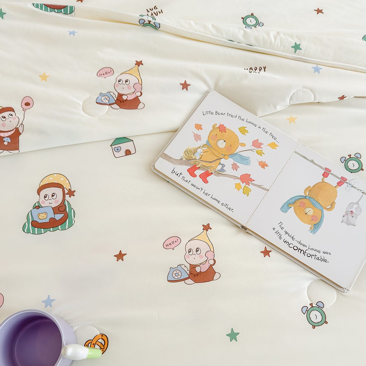 91家纺网 家纺一手货源 找家纺 芯恋家居 2026年新款小冰川凉感夏被冰皮凉感印花夏被凉感丝夏被（四周踩棉工艺） 甜梦星仔