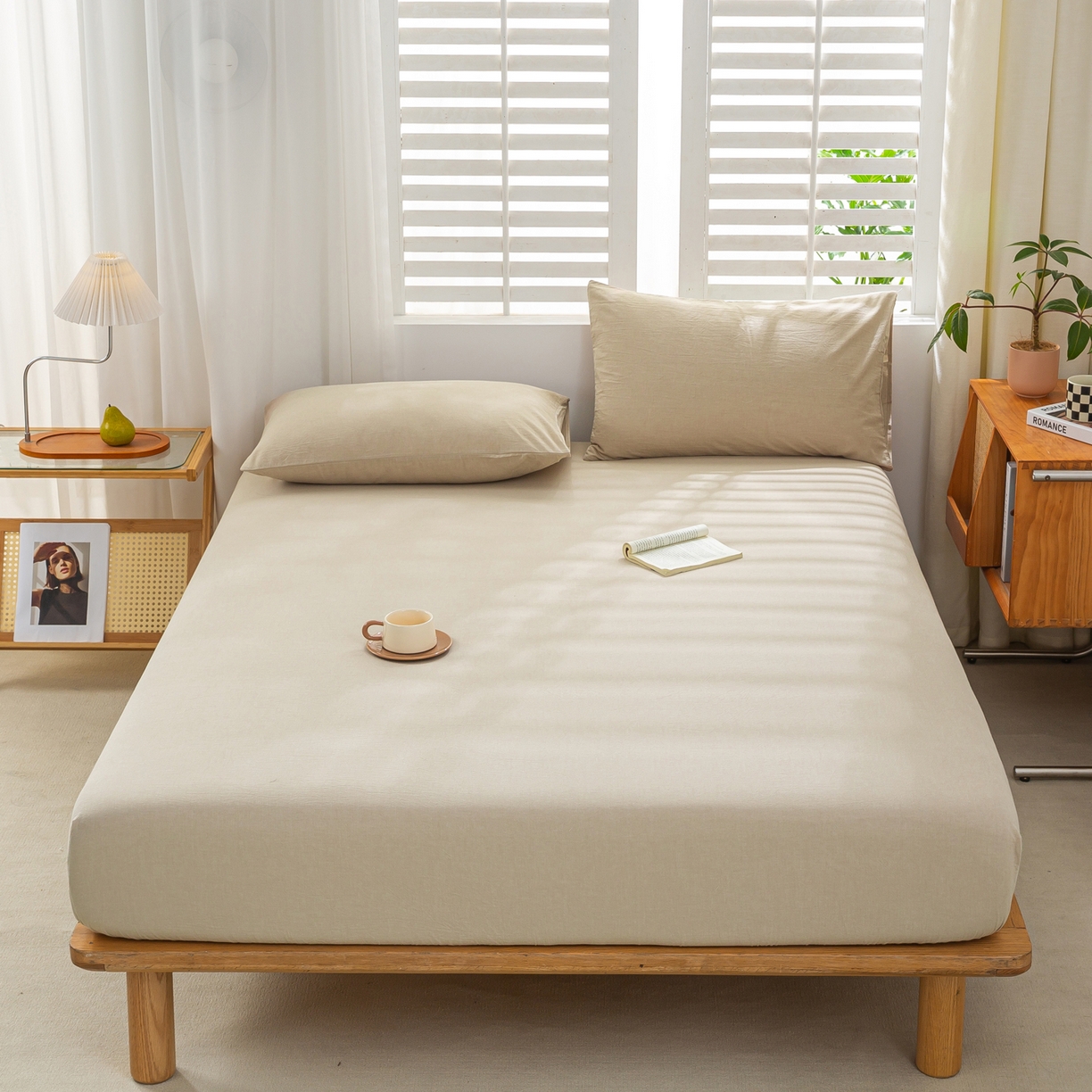 91家纺网 家纺一手货源 找家纺 （总）恋人优选 2026新款全棉纯棉水洗棉单床笠床笠单件