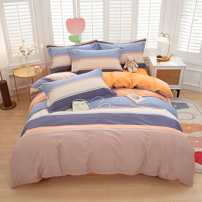 91家纺网 家纺一手货源 找家纺 (总) 简约 2025新款全棉四件套活性生态磨毛四件套