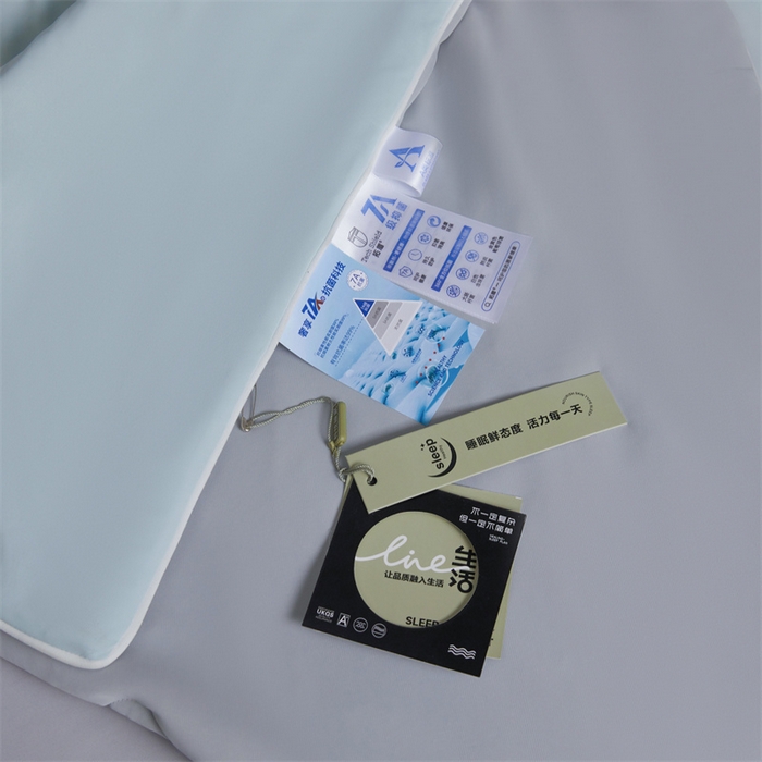 91家纺网 家纺一手货源 找家纺 雯豆家纺 2026春夏新款锦氨夏被空调被子被芯夏季凉感被小冰皮薄被子夏被夏凉被空调被 小冰皮-繁星蓝+轻奢灰