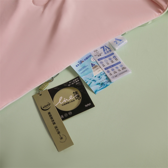 91家纺网 家纺一手货源 找家纺 雯豆家纺 2026春夏新款锦氨夏被空调被子被芯夏季凉感被小冰皮薄被子夏被夏凉被空调被 小冰皮-海棠粉+青柠绿