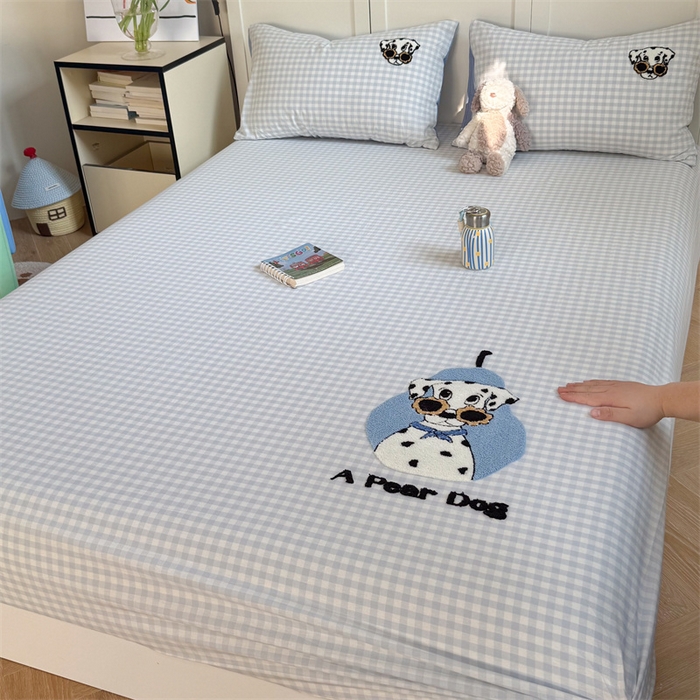 91家纺网 家纺一手货源 找家纺 （总）暖生活 2026新款全棉纯棉色织水洗棉毛巾绣床笠三件套