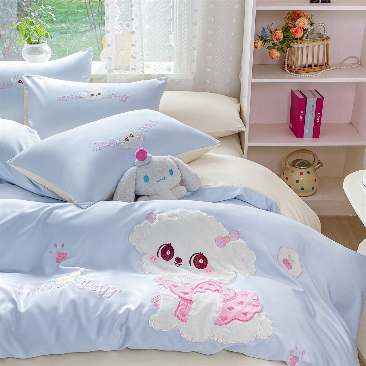 91家纺网 家纺一手货源 找家纺 （总）绒棉世家 2026新款水洗真丝天丝专版贴布绣四件套