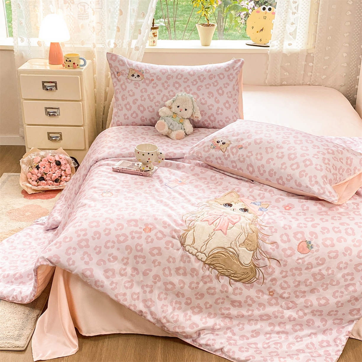 91家纺网 家纺一手货源 找家纺 （总）优贝家纺 2026新款水洗天丝冰天丝专版贴布绣夏被四件套系列