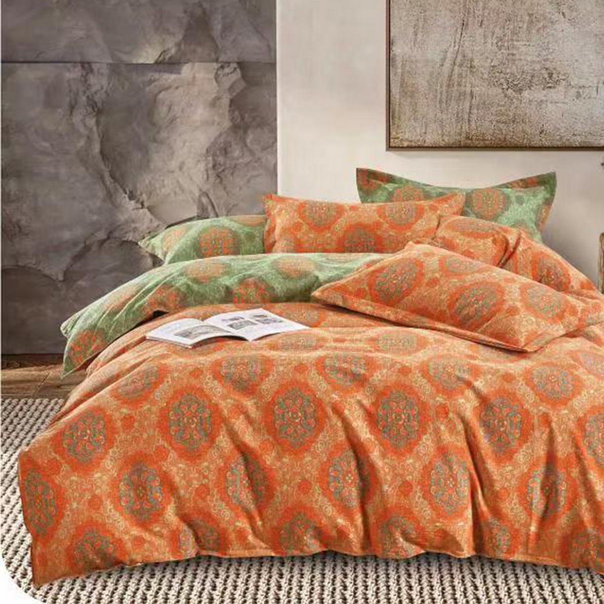 91家纺网 家纺一手货源 找家纺 （总）锦禧堂 2026新款舒适双层纱四件套系列