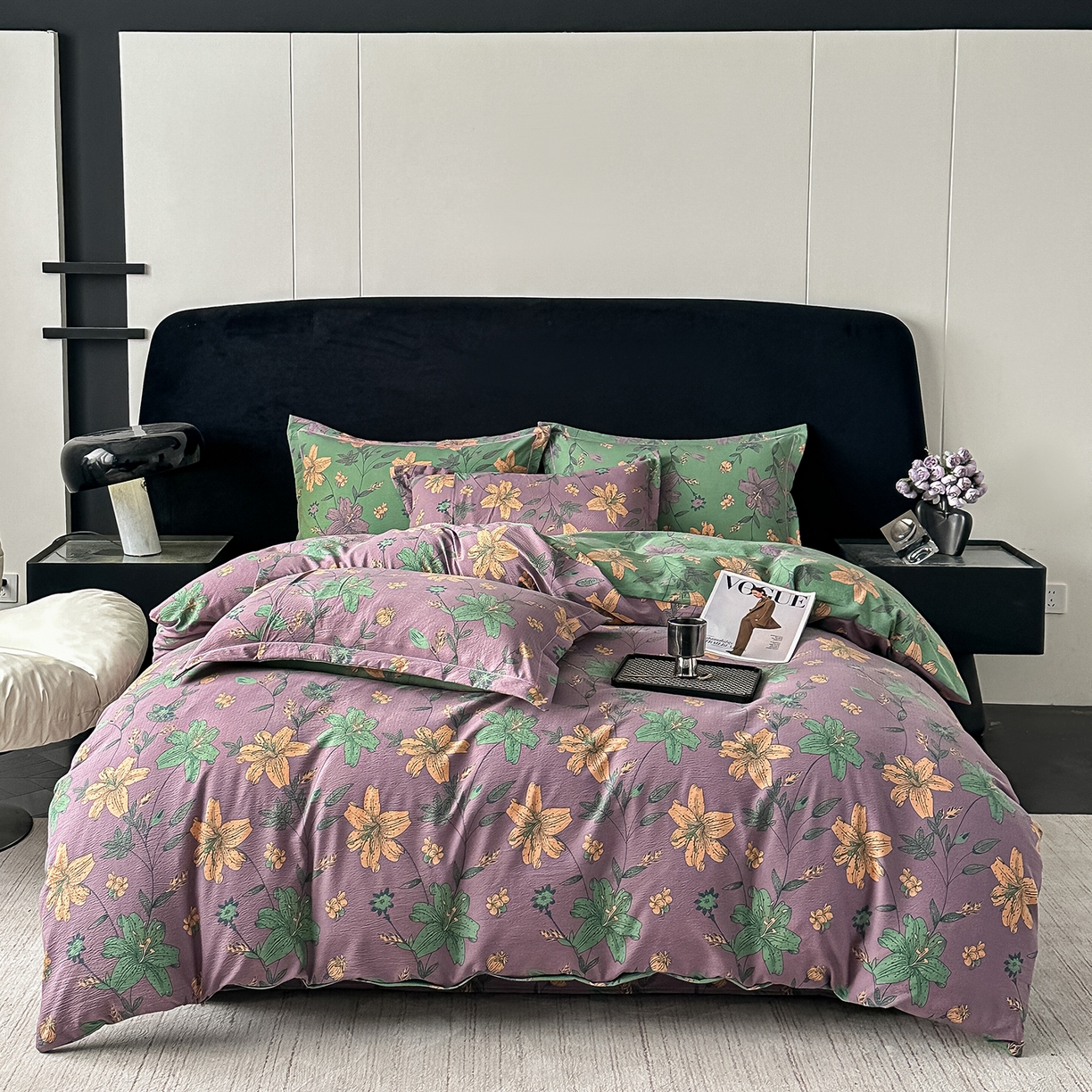 91家纺网 家纺一手货源 找家纺 （总）锦禧堂 2026新款舒适双层纱四件套系列