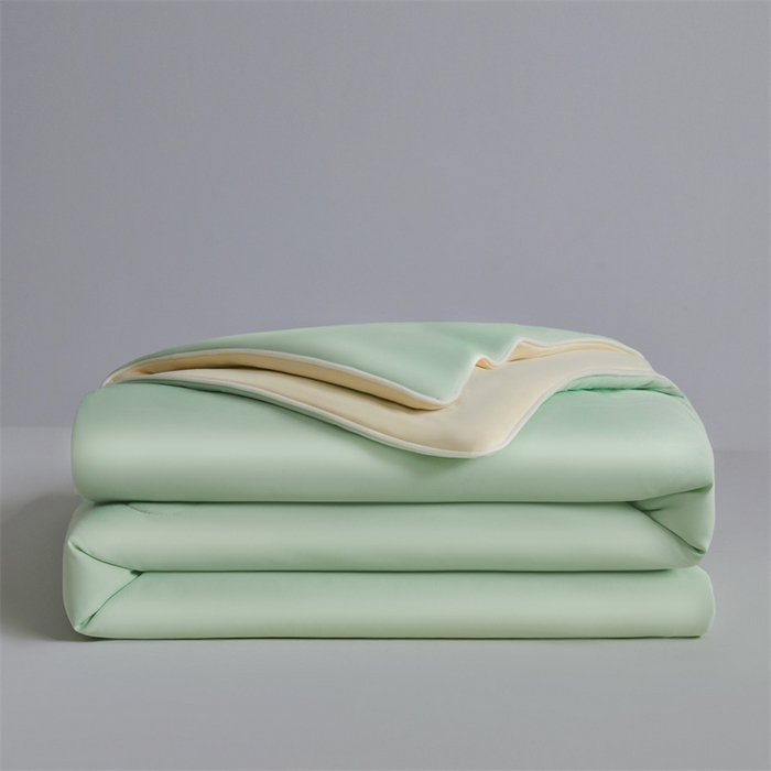 91家纺网 家纺一手货源 找家纺 雯豆家纺 2026春夏新款锦氨夏被空调被子被芯夏季凉感被小冰皮薄被子夏被夏凉被空调被 小冰皮-青柠绿+淡雅黄